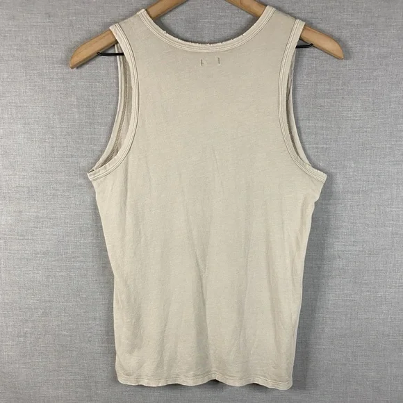 Aerie Women’s Beige Distressed ‘Castaway’ Graphic Tank Top Size Extra Small - Picture 7 of 7